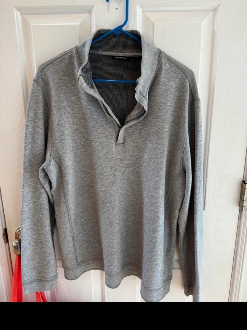 Men's Calborine Gray Quarter-Zip Sweater
